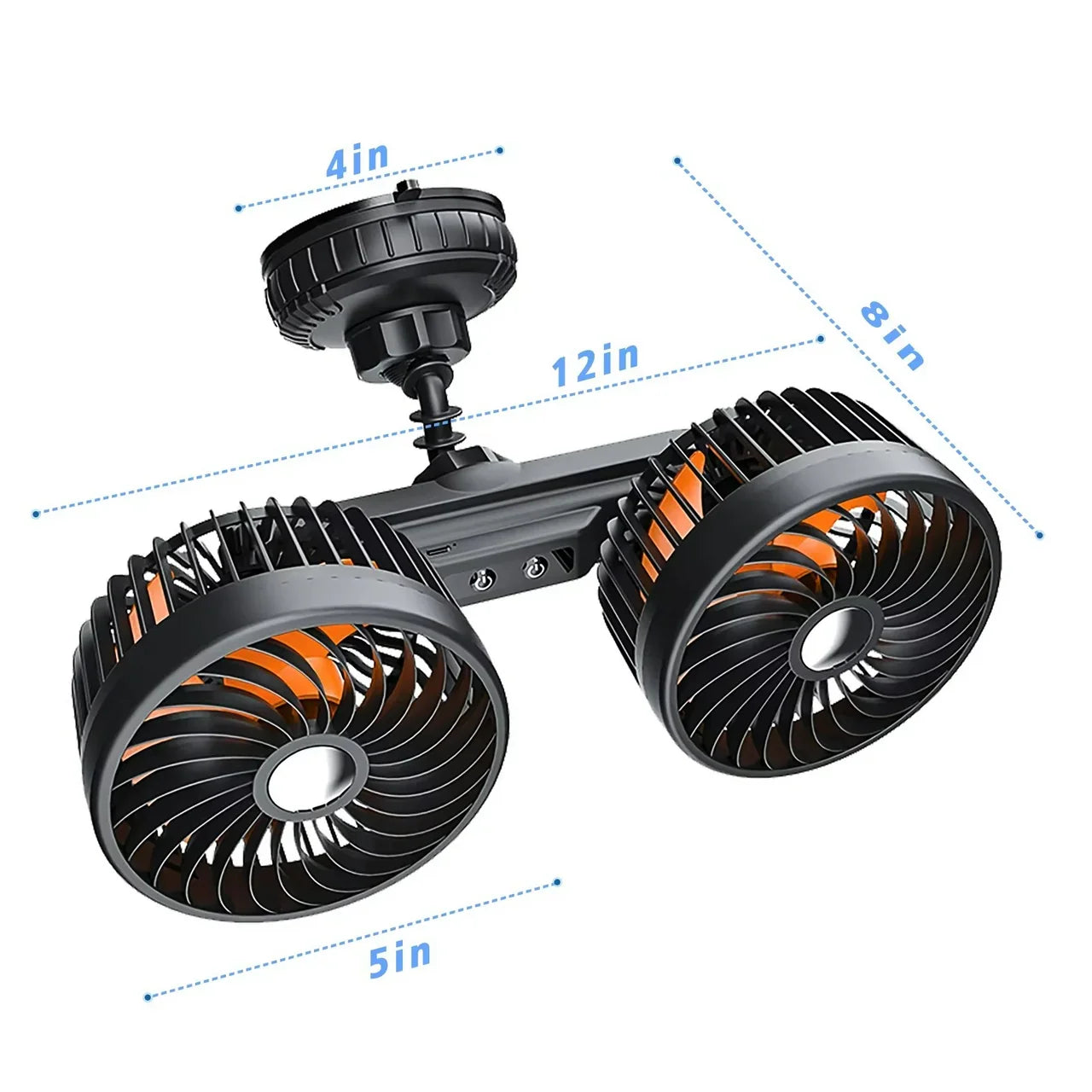AeroBreeze | Portable Car Fan with 4000 mAh Battery | 3 Speed Settings for Ultimate Comfort