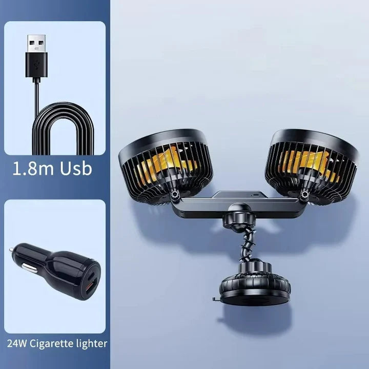 AeroBreeze | Portable Car Fan with 4000 mAh Battery | 3 Speed Settings for Ultimate Comfort