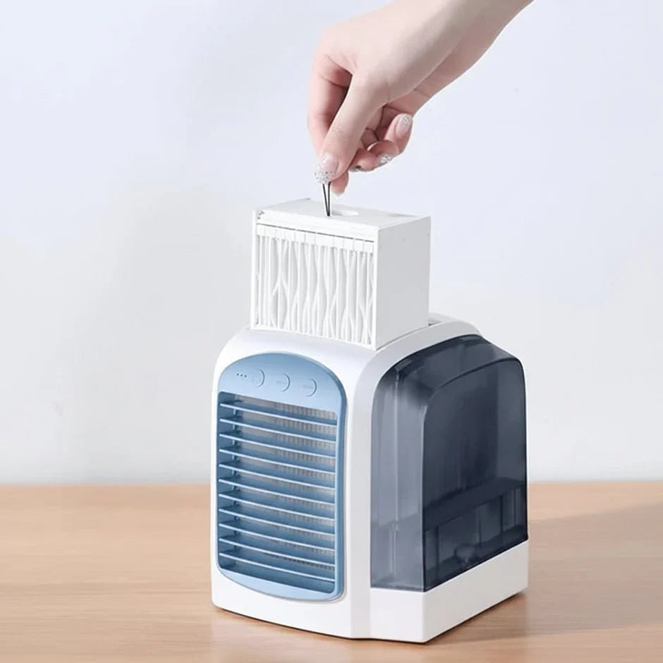 Compact Portable Air Cooler | Evaporative Cooling Fan with Digital Display | Personal Comfort for Small Spaces