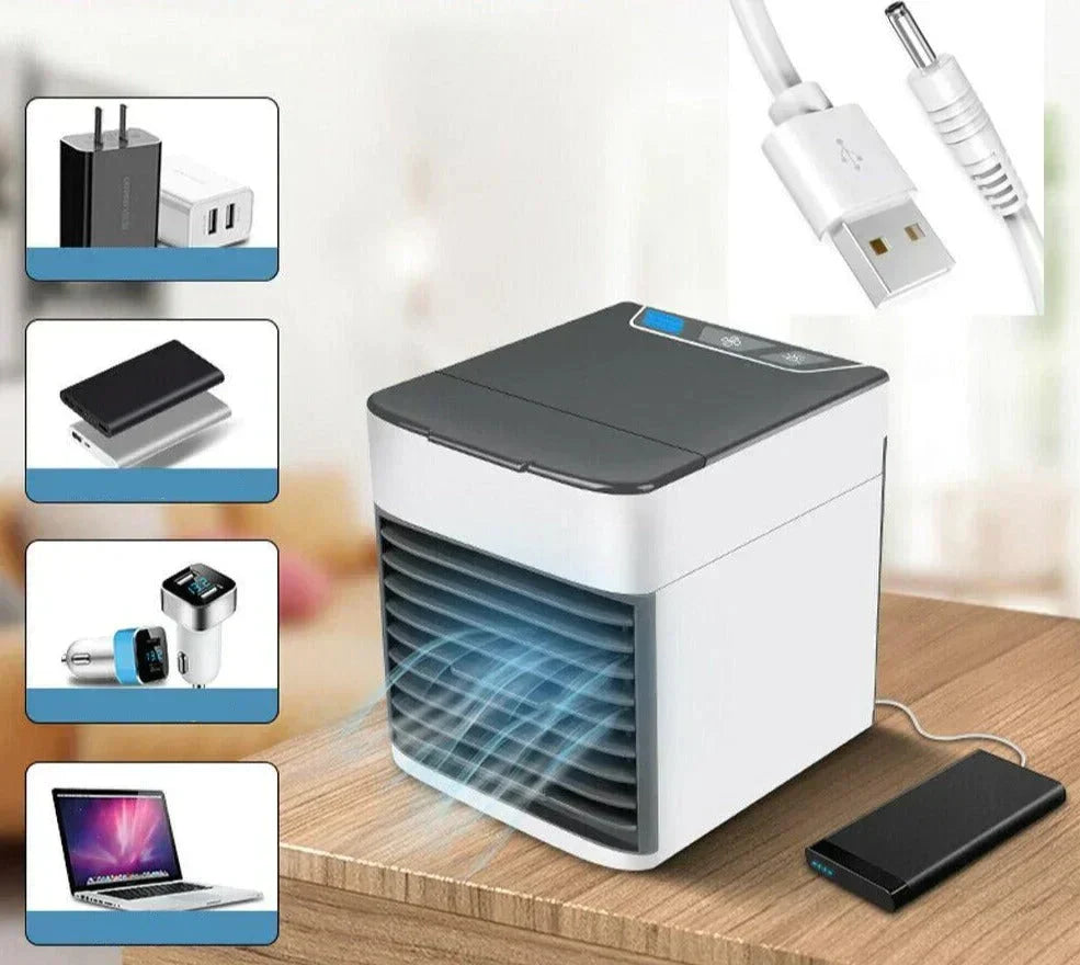 Portable Air Cooler | 3-in-1 Evaporative Cooler Fan with LED Light | Lightweight Design for Fresh Air and Comfort