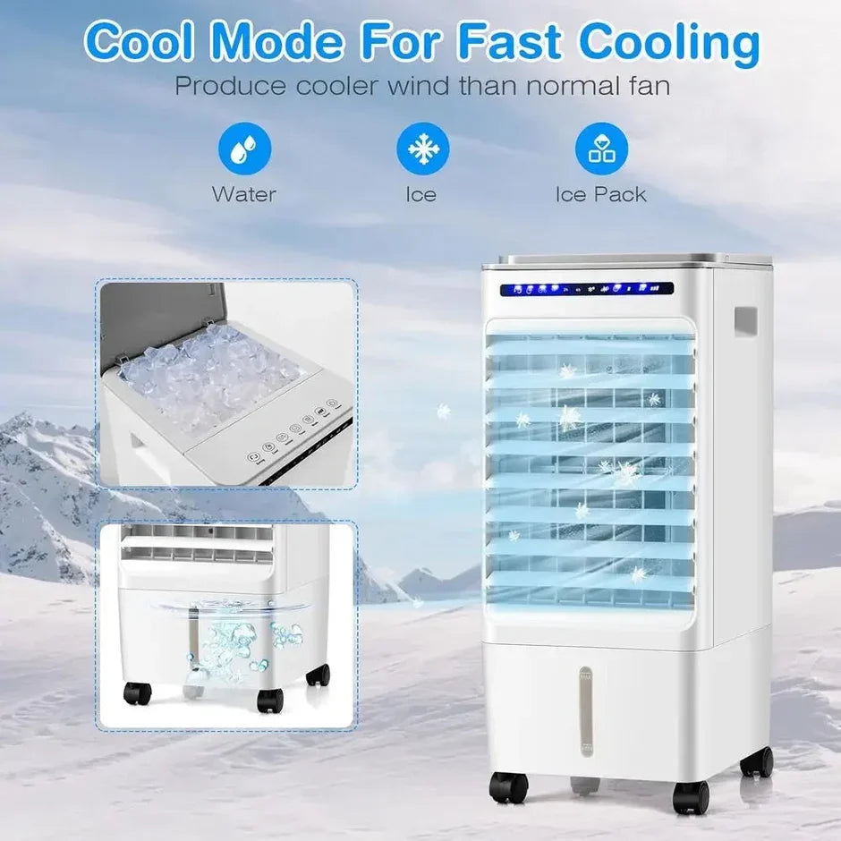 Portable Evaporative Cooler | Air Cooling Fan with Remote Control | Compact Design for Home and Office Comfort