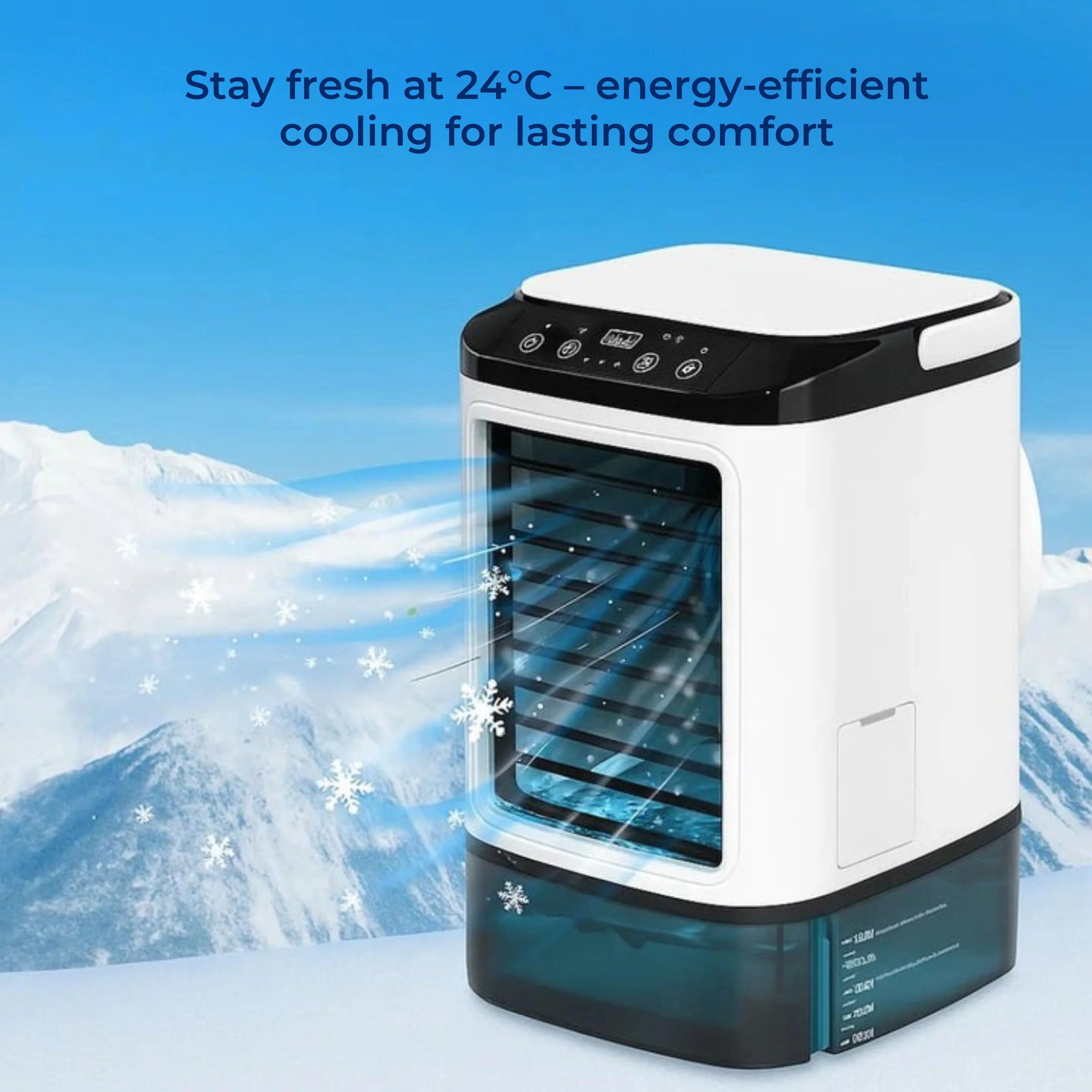 Portable Evaporative Cooler | Quiet 12W Fan with 900ml Tank | Efficient Cooling for Small Spaces