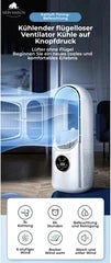 AirCooler | Blade-less USB Fan with Timer &amp; Humidification | Quiet Design for Comfortable Cooling