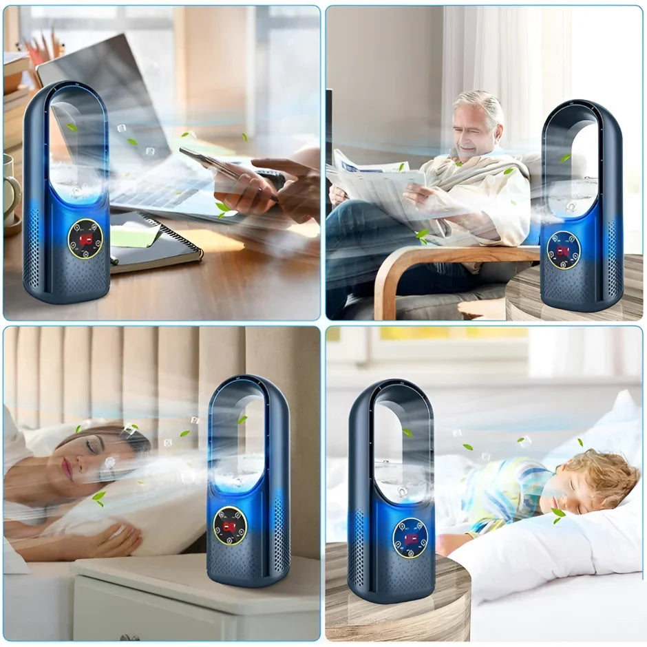 Blade-Free Portable AC Unit with Quiet Operation &amp; Compact Design for Home Comfort