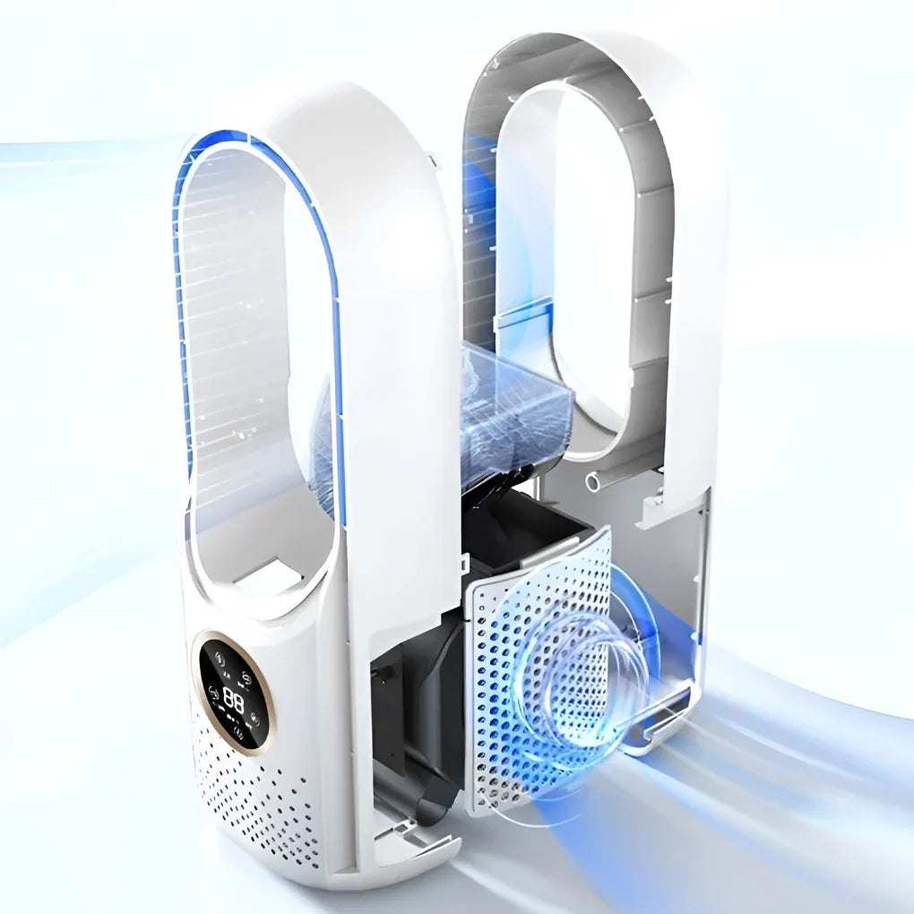 Blade-Free Portable AC Unit with Quiet Operation &amp; Compact Design for Home Comfort