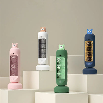 Charming Mini Bear | Air Cooler Humidifier Fan with 3-Speed Control | Compact Design for Ultimate Comfort