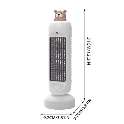Charming Mini Bear | Air Cooler Humidifier Fan with 3-Speed Control | Compact Design for Ultimate Comfort