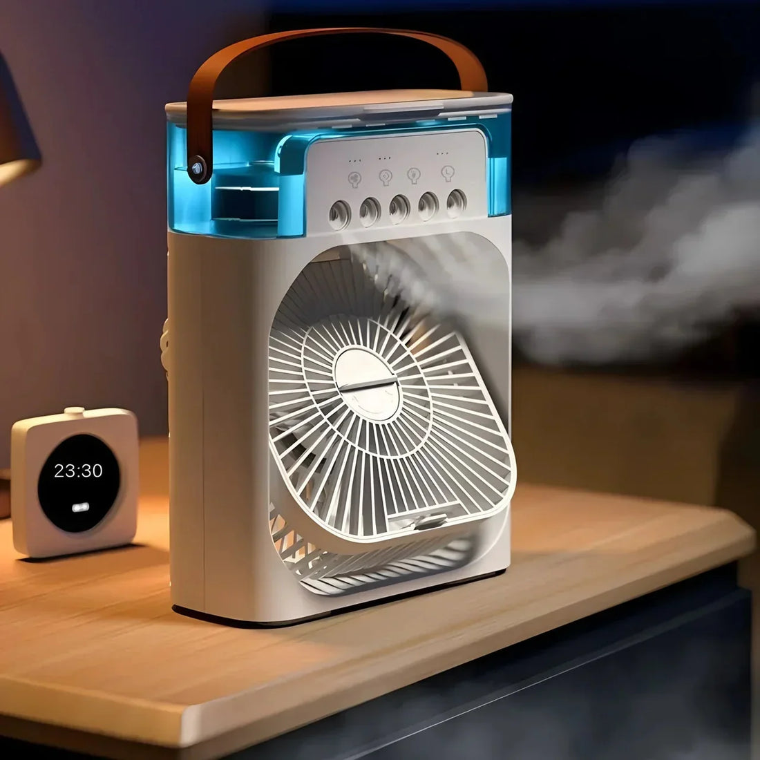 Compact Air Cooler | 3-in-1 Portable Air Conditioner with LED Light | Efficient Humidifier for Everyday Use