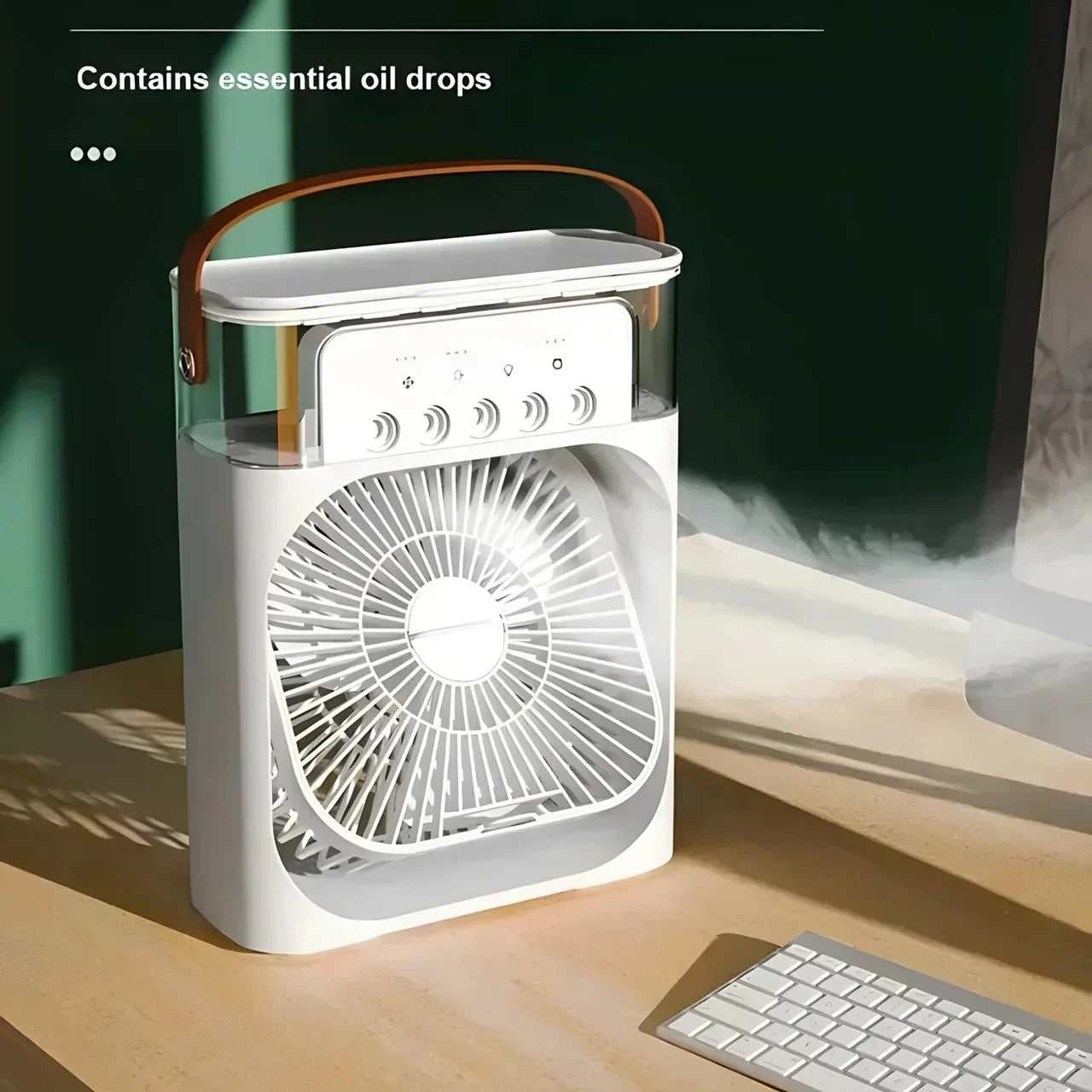 Compact Air Cooler | 3-in-1 Portable Air Conditioner with LED Light | Efficient Humidifier for Everyday Use