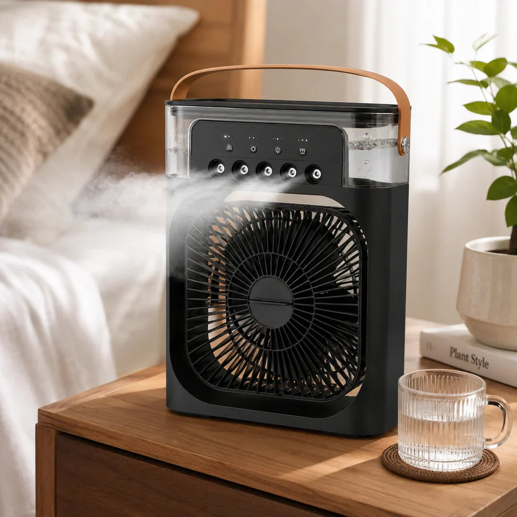 Compact Portable Air Conditioner with Remote Control | Evaporative Cooling for Personal Comfort
