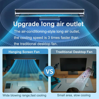 Compact USB Desk Fan | Bladeless Design with Adjustable Airflow | Quiet Cooling Solution for Workspaces