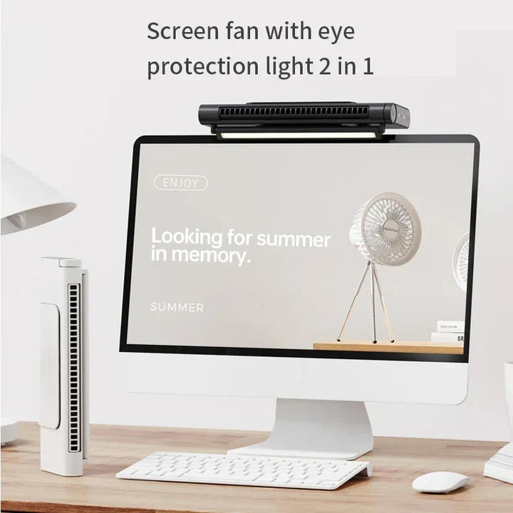 Compact USB Desk Fan | Bladeless Design with Adjustable Airflow | Quiet Cooling Solution for Workspaces
