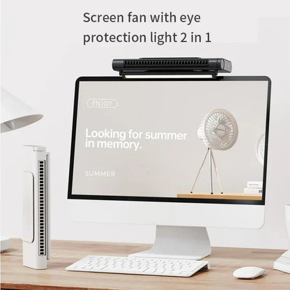 Compact USB Desk Fan | Bladeless Design with Adjustable Airflow | Quiet Cooling Solution for Workspaces