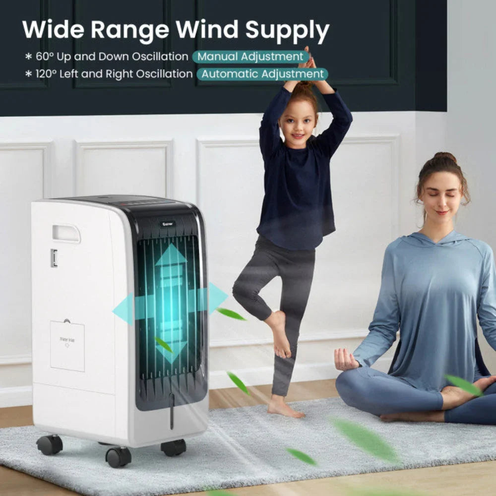 Cooling Breeze | Portable Air Conditioner with 3 Speed Settings &amp; Timer | Efficient Evaporative Cooler for Comfort