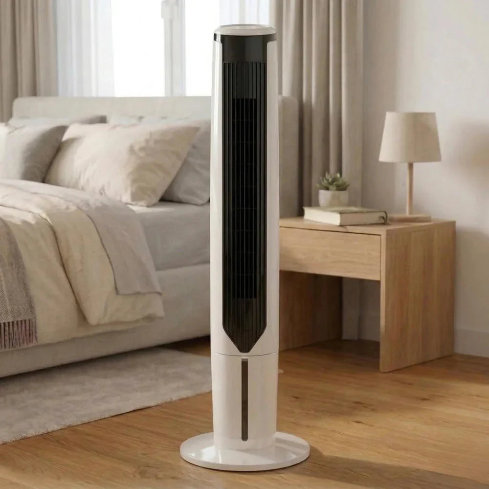 Cooling Breeze | Portable Air Cooler Tower Fan with Quiet Operation | Slim Design for Space-Saving Comfort