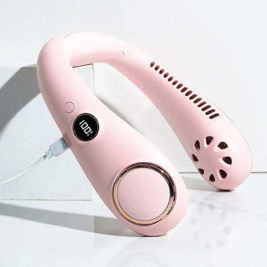 Cooling Breeze | Portable Neck Fan with Rechargeable Battery | Lightweight Design for Instant Relief