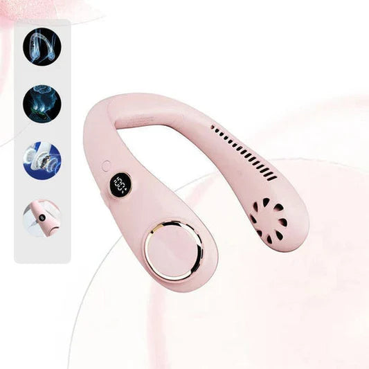 Cooling Breeze | Portable Neck Fan with Rechargeable Battery | Lightweight Design for Instant Relief