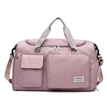 Multi-Pocket Travel Bag, Sports and Gym Duffle with Separate Shoe Compartment