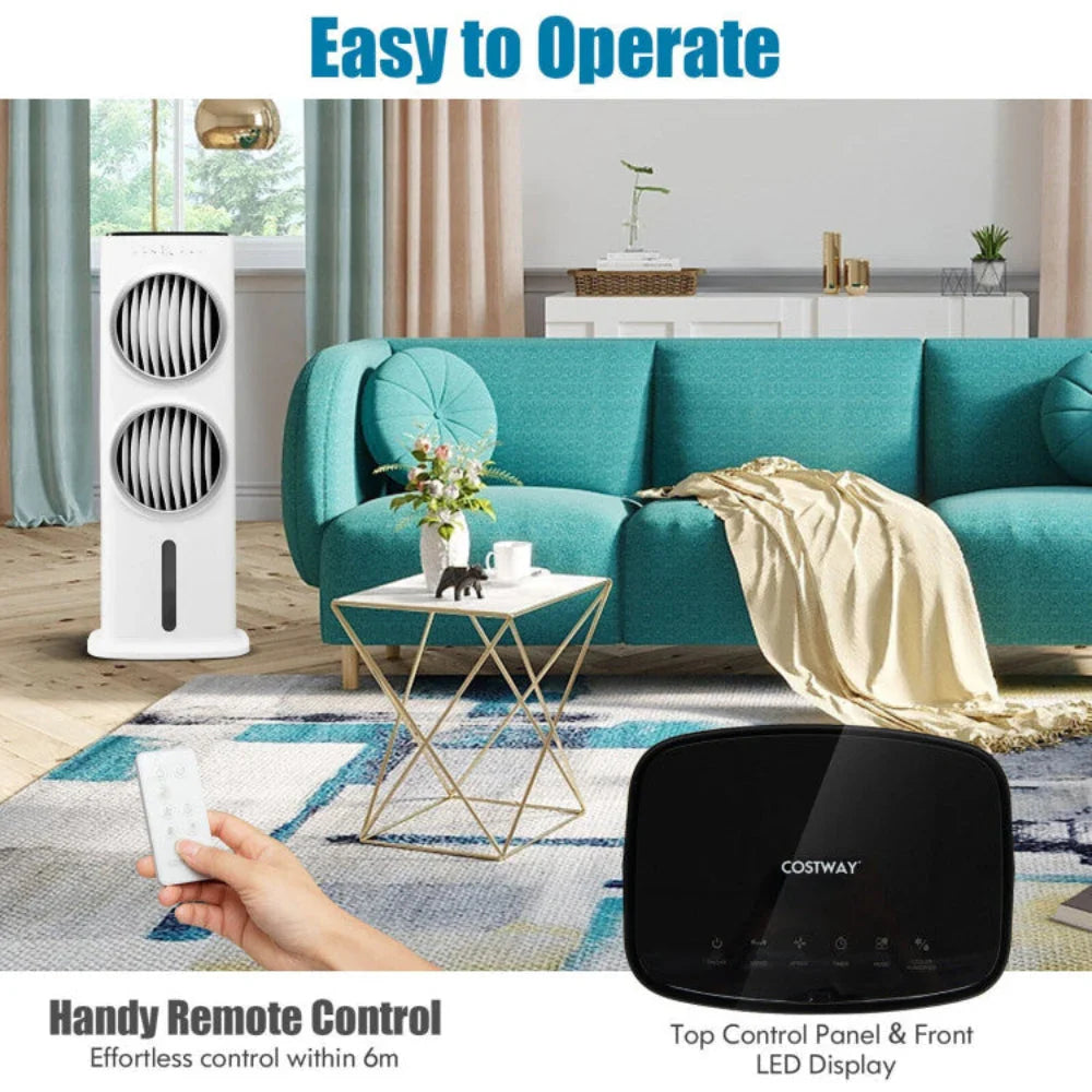 Evaporative Air Cooler | 3-in-1 Portable Fan with Remote Control | Efficient Cooling for Comfort
