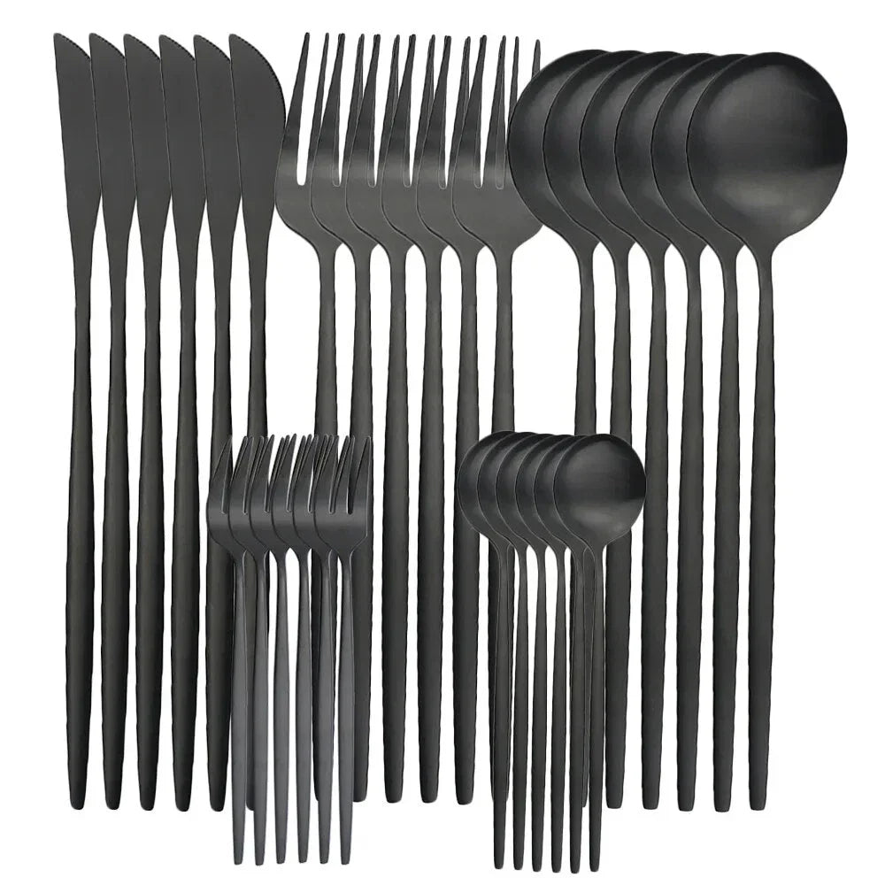 High-Quality Stainless Steel Cutlery Set for 6 People - Elegant Cutlery Collection