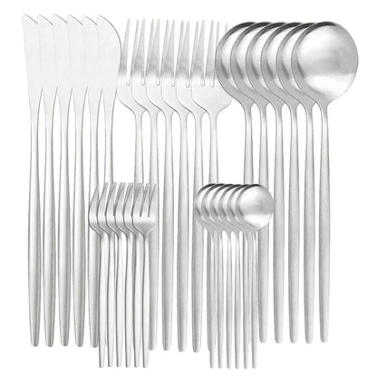 High-Quality Stainless Steel Cutlery Set for 6 People - Elegant Cutlery Collection