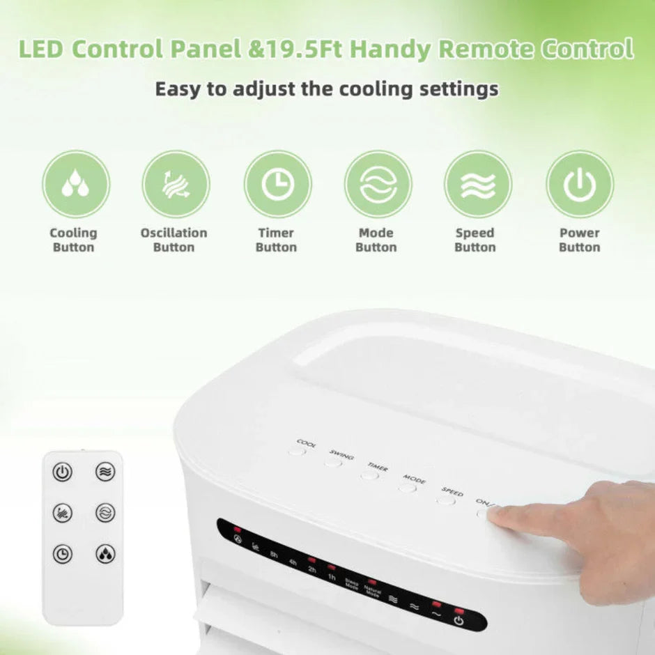 Home Breeze | Portable Air Conditioner Cooler Fan with 4-in-1 Functionality | Adjustable Airflow for Ultimate Comfort