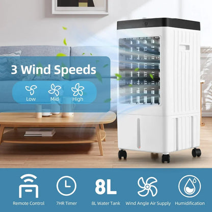 Home Breeze | Portable Evaporative Air Conditioner with Ice Packs | Energy Efficient Cooling for Comfort