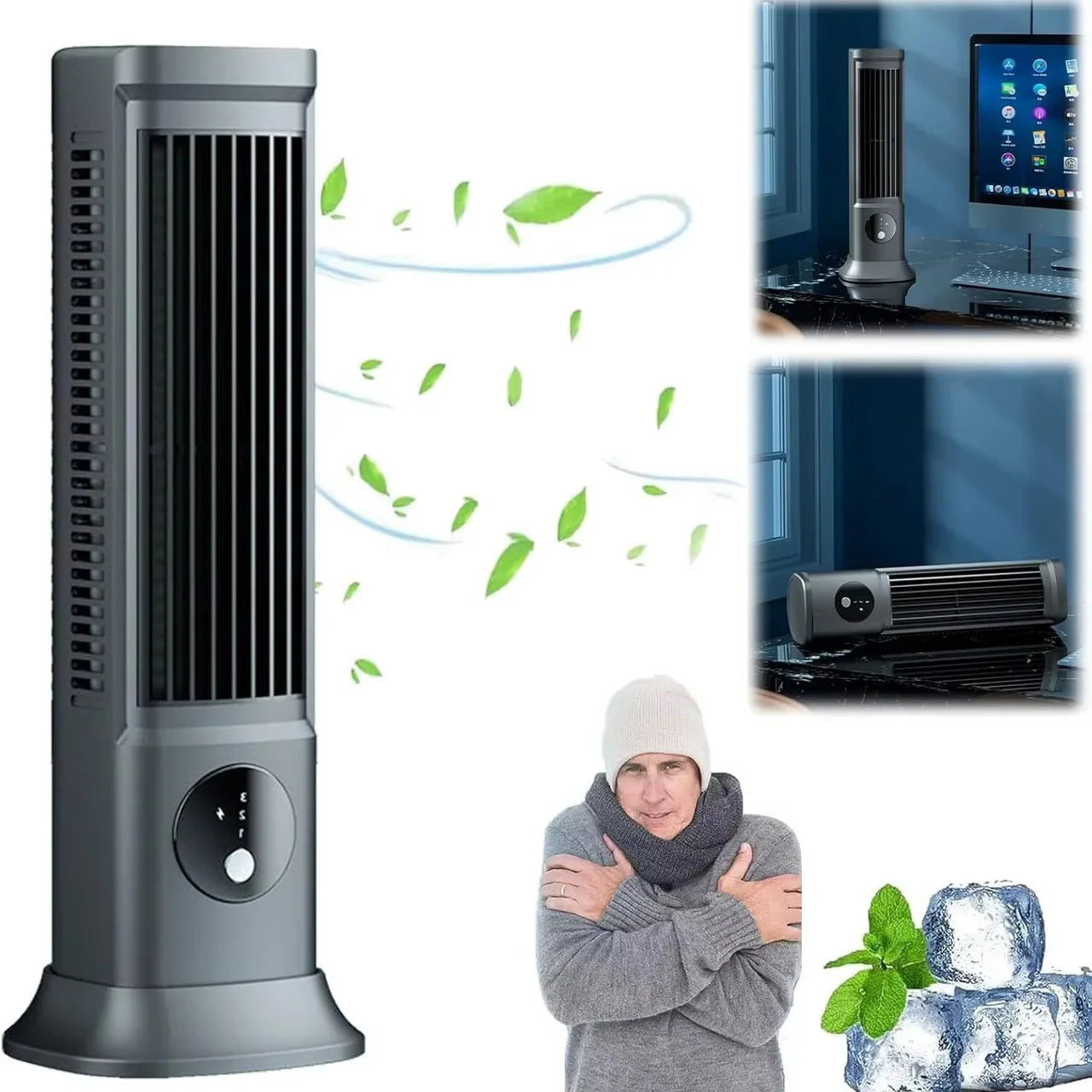 Portable AC Unit | 3-Speed Portable Air Conditioner with Whisper-Quiet Operation | Compact Design for Instant Cooling Relief