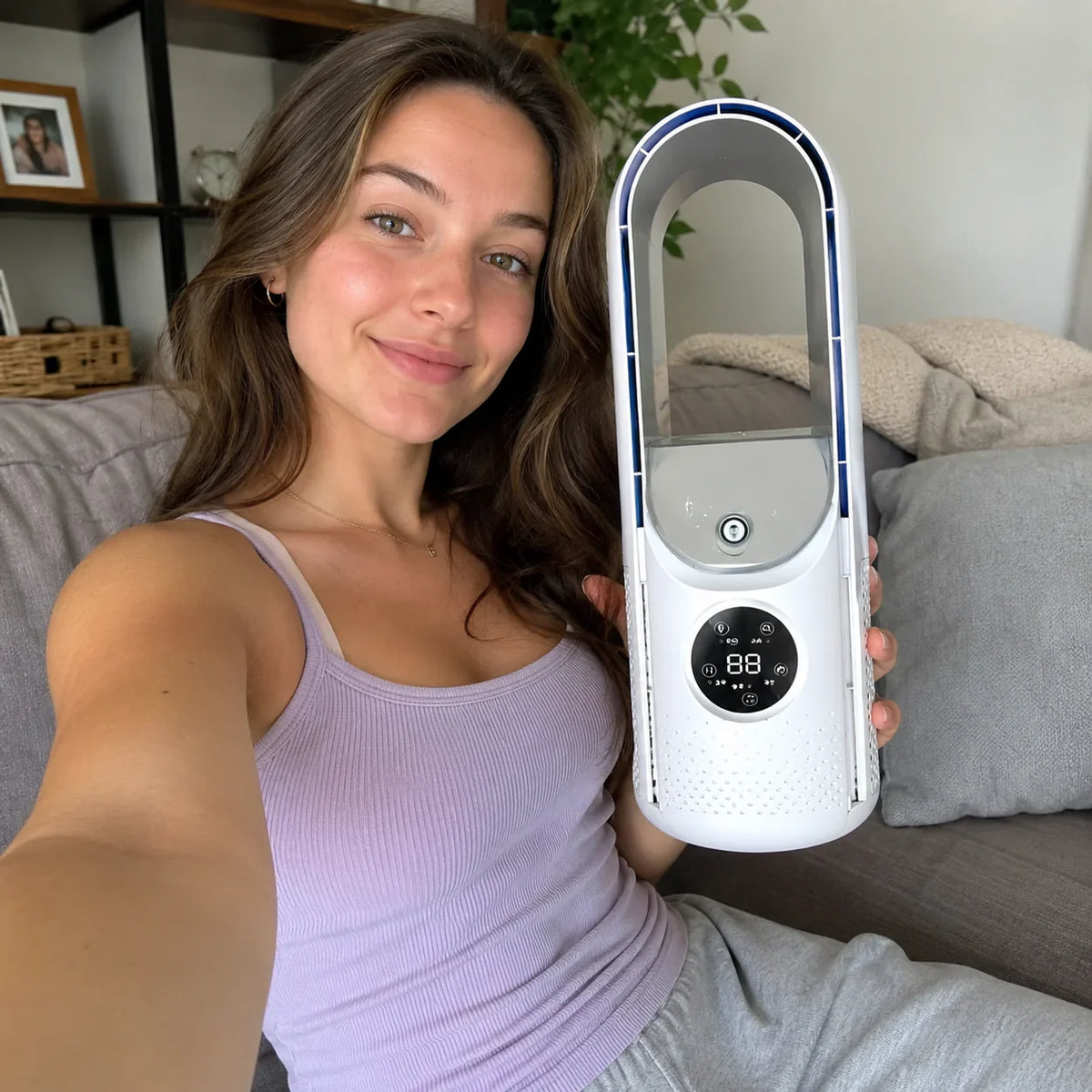 Portable Air Conditioner | Bladeless Cooling Fan with Remote Control | Sleek Design for Quiet Comfort