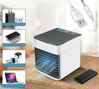 Portable Air Cooler | 3-in-1 Evaporative Cooler Fan with LED Light | Lightweight Design for Fresh Air and Comfort