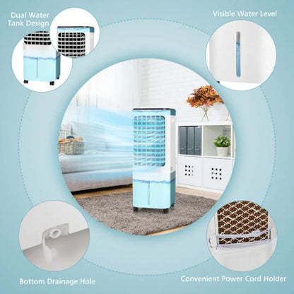 Portable Air Cooler | 4-in-1 Evaporative Fan with 12L Water Tank | Customizable Airflow for Home Comfort
