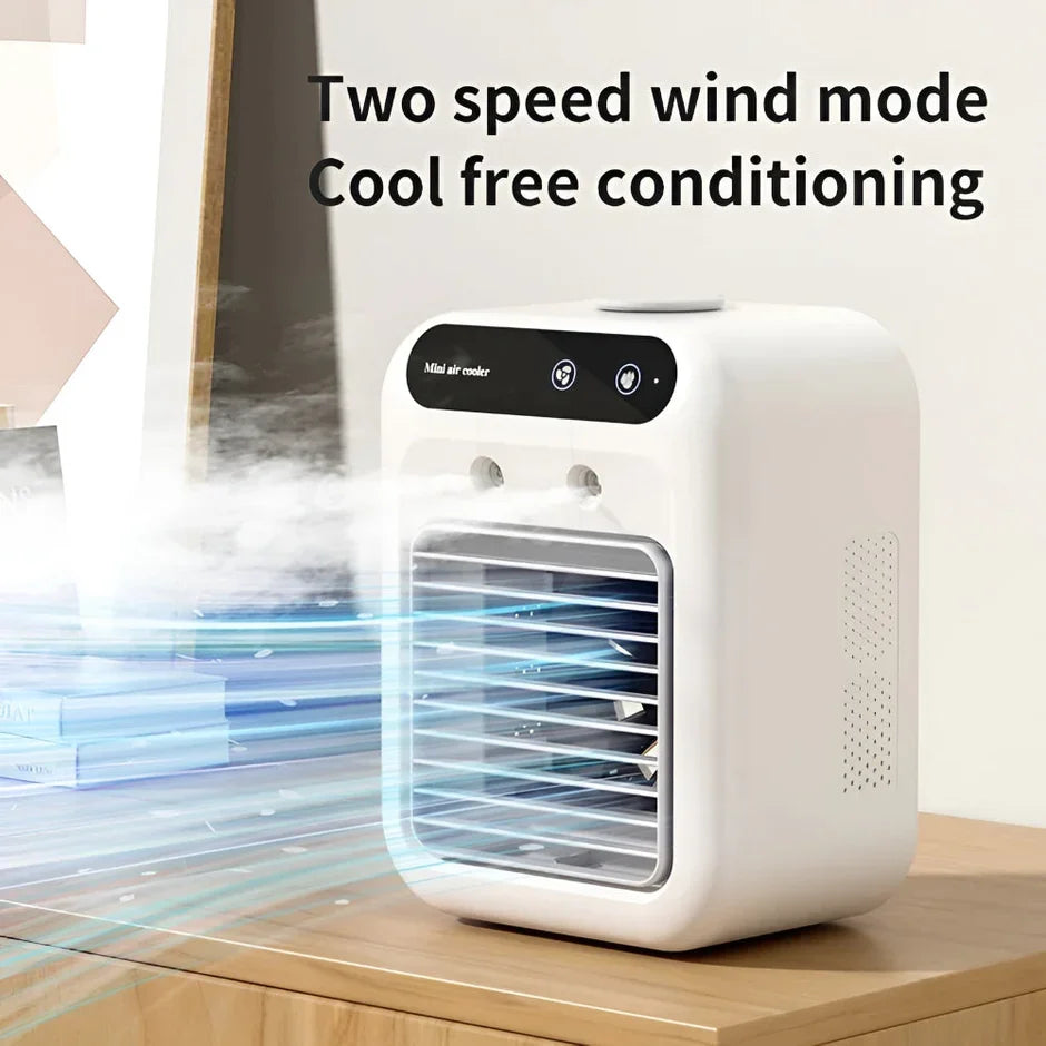 Portable Desktop Cooling Fan with Humidifier Function | USB Rechargeable Design for Personal Comfort