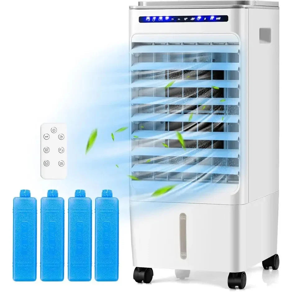 Portable Evaporative Cooler | Air Cooling Fan with Remote Control | Compact Design for Home and Office Comfort