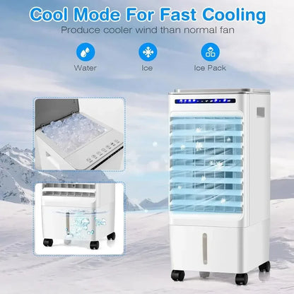 Portable Evaporative Cooler | Air Cooling Fan with Remote Control | Compact Design for Home and Office Comfort