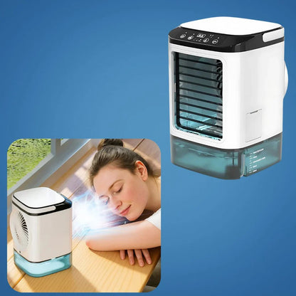 Portable Evaporative Cooler | Quiet 12W Fan with 900ml Tank | Efficient Cooling for Small Spaces