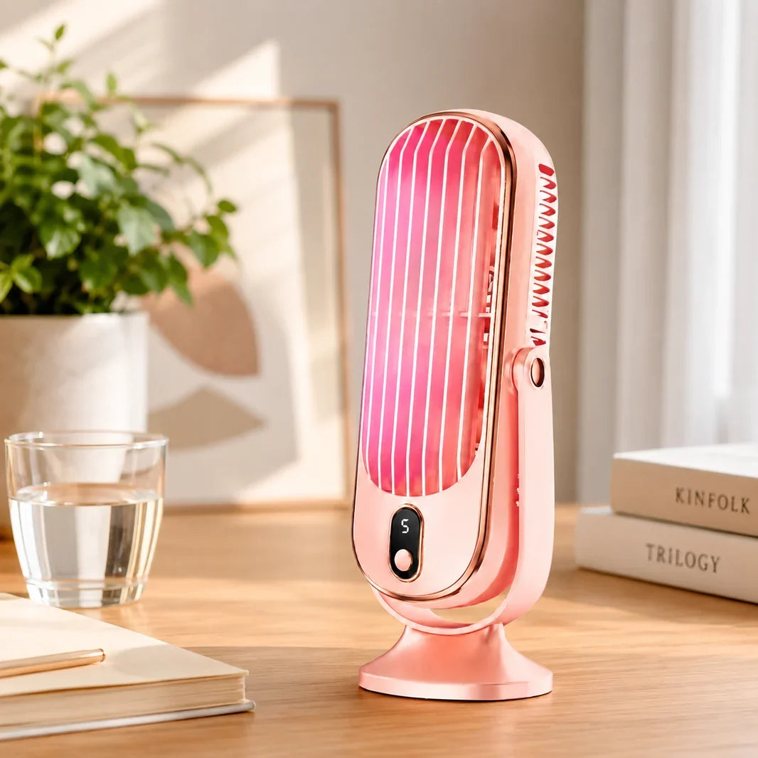 Portable Fan Series | Battery Operated Handheld Fan with USB Rechargeable Feature | Personal Cooling for Home and Travel