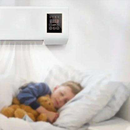 Wall Mounted Electric Heater | Space Heater with Remote Control | Space-Saving Design for Quick Indoor Comfort