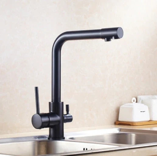 Filtered Water Kitchen Faucet Double Handle Faucet